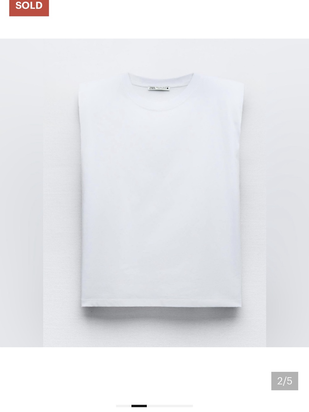 Zara Black and White Shoulder-Pad Tank Tops - Picture 7 of 8